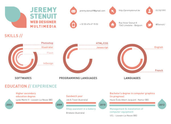 minimalist infographic resume