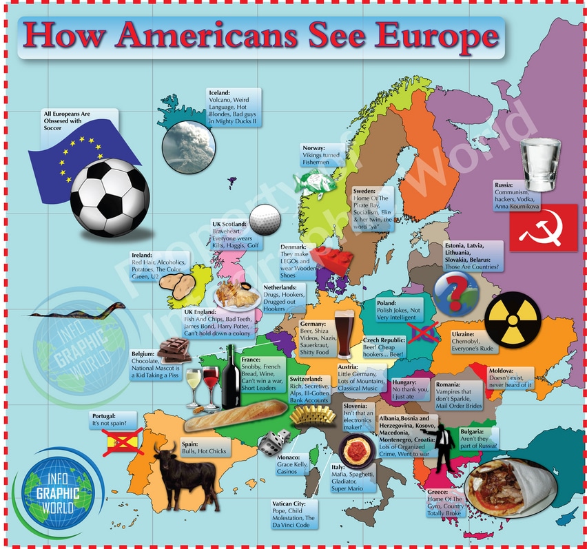 How Americans See Europe Infographic Igw