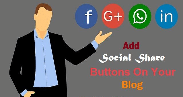 add social share buttons on your blog