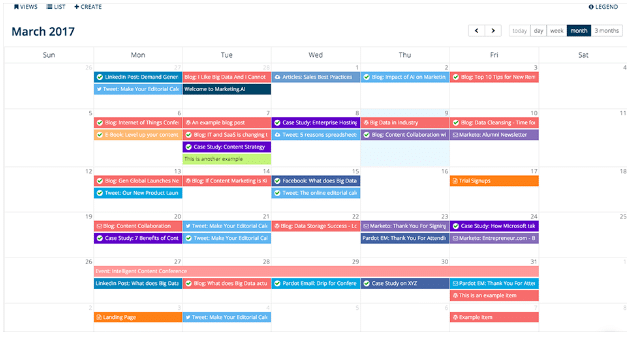 use content calendar to publish content for content distribution strategy